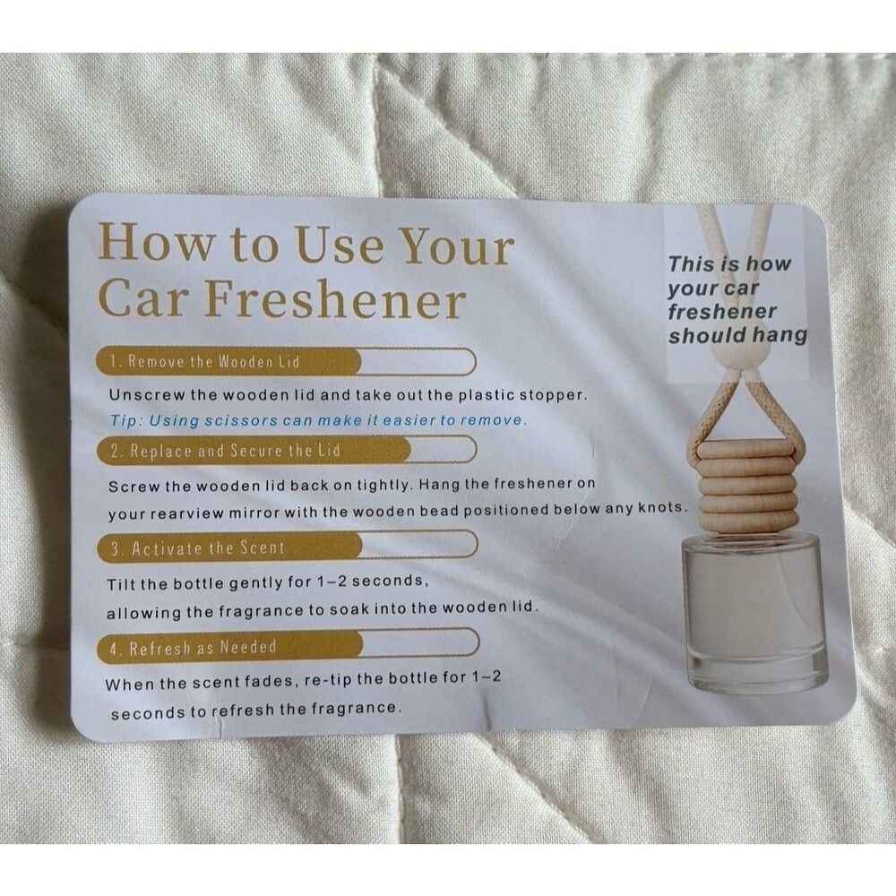 Gourmand Scented Car Air Freshener 2-Pack Lavender Vanilla and Buttercream - Picture 5 of 5